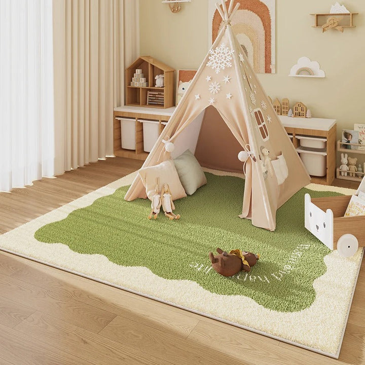 Aire de jeu sécurisée pour bébé en mousse non toxique, tapis doux et imperméable pour apprendre et jouer.