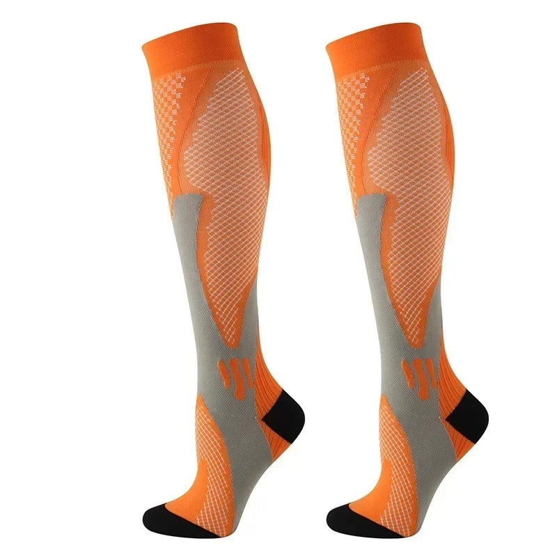 Chaussettes de compression NovaPress unisexe pour confort quotidien et soutien des jambes, améliore la circulation.