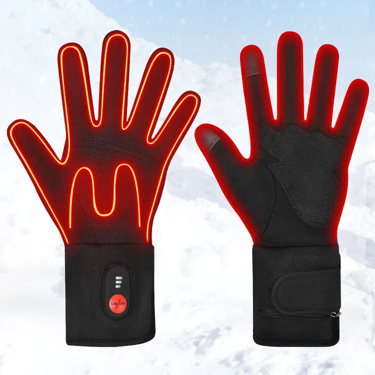 Détail d'un gant chauffant fin et respirant, idéal pour maintenir les mains au chaud et protégées en hiver.