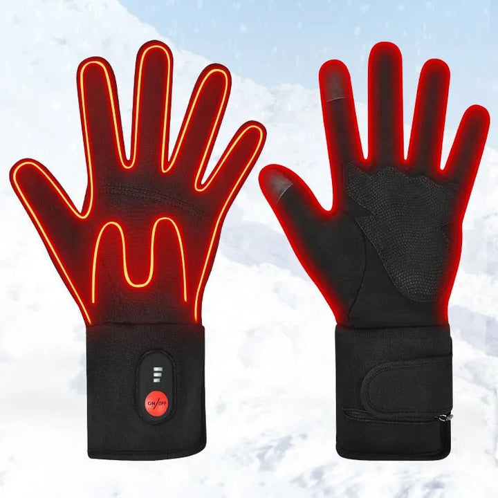 Détail d'un gant chauffant fin et respirant, idéal pour maintenir les mains au chaud et protégées en hiver.