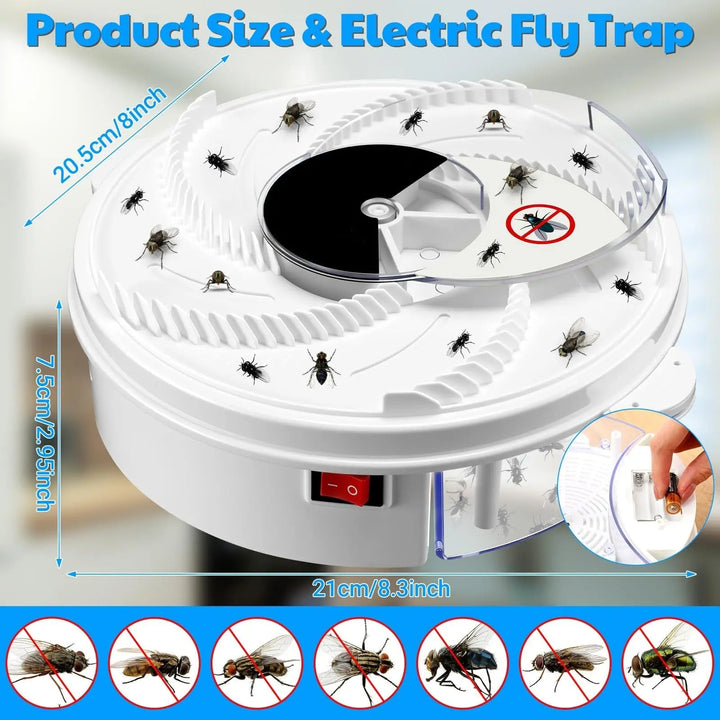 Piège à mouches électrique USB sûr et écologique. Solution silencieuse et puissante contre les insectes nuisibles d'intérieur.