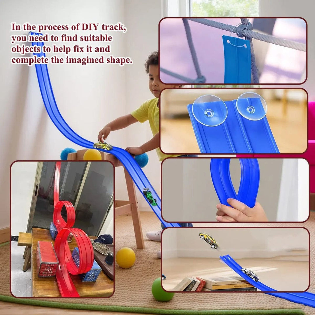 Circuit de course FlexiRace, jouet enfant avec piste flexible pour des heures de jeu actif et créatif.