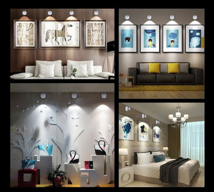 Spot LED moderne sans fil, technologie d'éclairage dimmable avec télécommande pour un contrôle facile de l'ambiance.