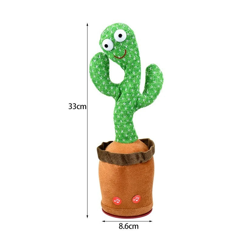 Peluche interactive cactus dansant pour chien, jouet sonore rechargeable qui stimule l'amusement et réduit le stress.