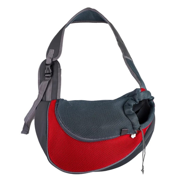 Voyager sereinement avec votre petit animal grâce à ce sac de transport bandoulière pour chien ou chat.