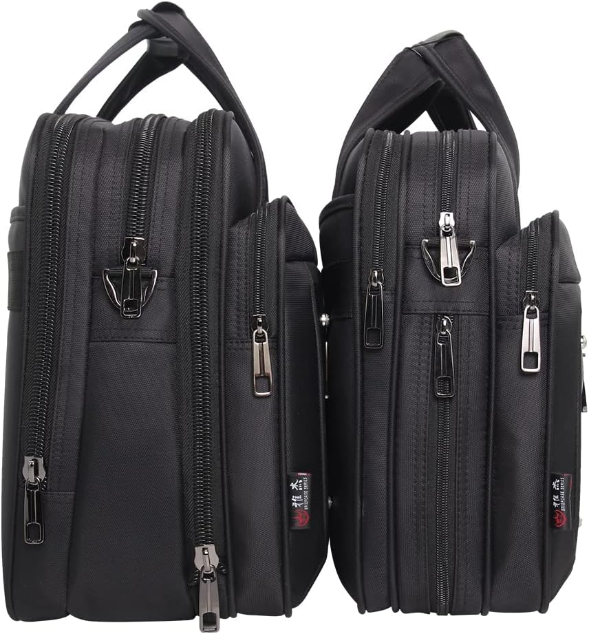 Mallette business homme en cuir, parfaite pour ordinateur portable et organisation professionnelle.