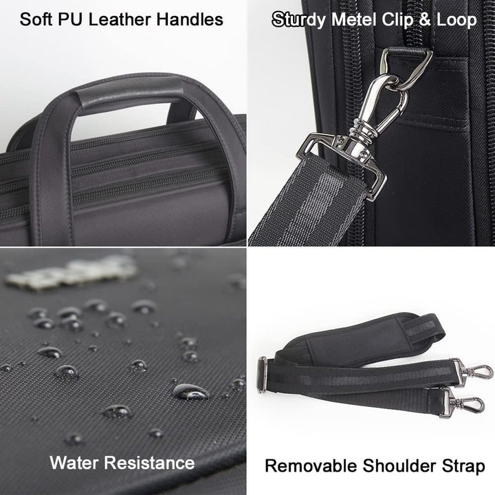 Mallette homme élégante pour ordinateur portable, offrant protection et organisation au bureau.