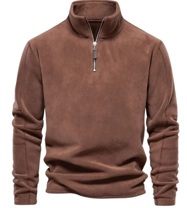 Pull zippé homme Kilian, vêtement mode élégant et décontracté. Col montant stylé, un classique confortable pour l'homme.