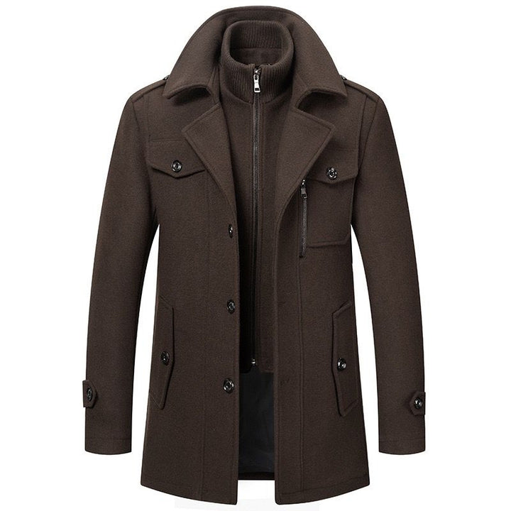 Élégant manteau homme 2 pièces, doublure isolante, idéal pour affronter l'hiver avec style.