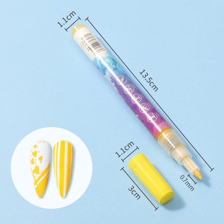 Marqueurs ongles pointe fine pour un Nail Art détaillé, parfait pour la manucure DIY.
