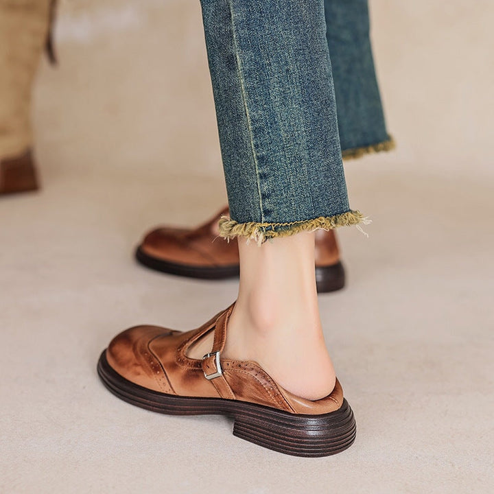 Chaussures Mary Jane à bride, élégantes et confortables pour femmes, idéales pour la mode féminine quotidienne.