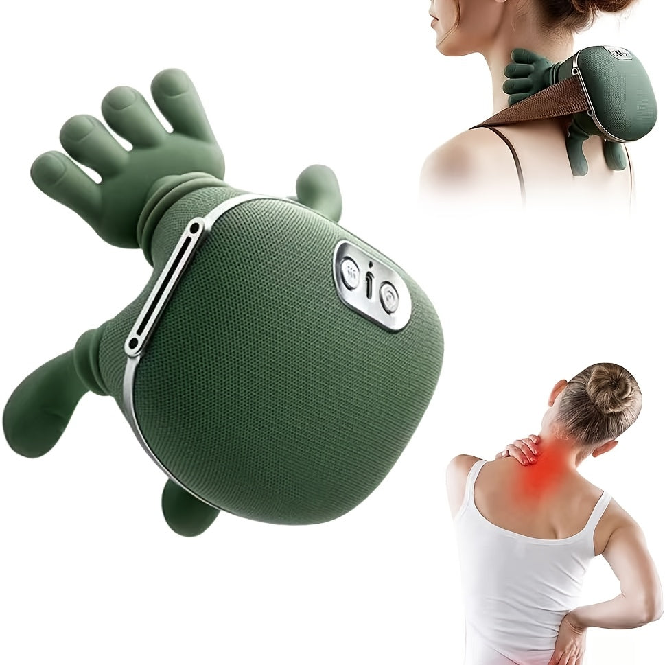 Appareil de massage moderne sans fil cou et épaules, facile à utiliser pour relaxation instantanée.