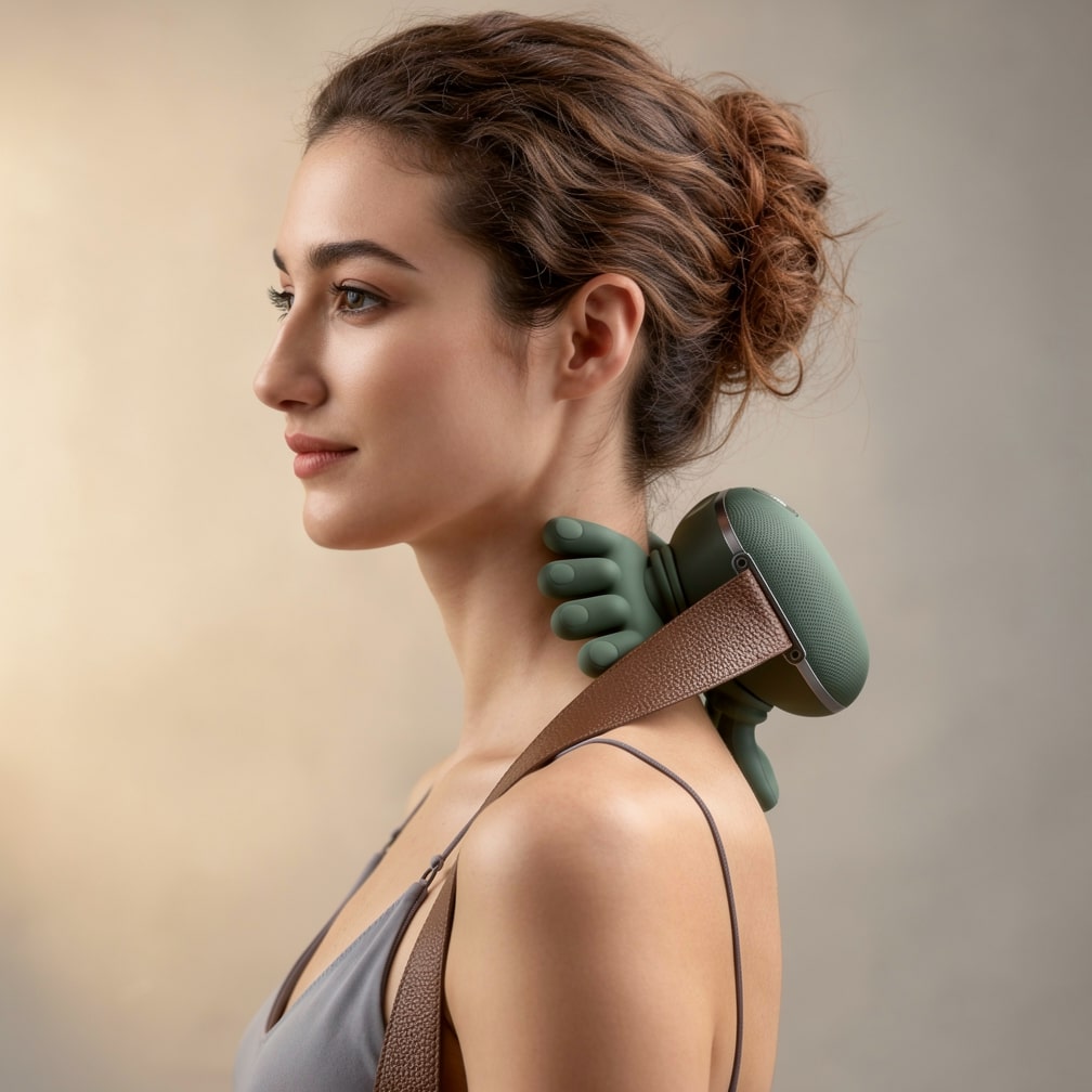 Masseur musculaire cou et épaules, réduit les tensions et améliore la détente.
