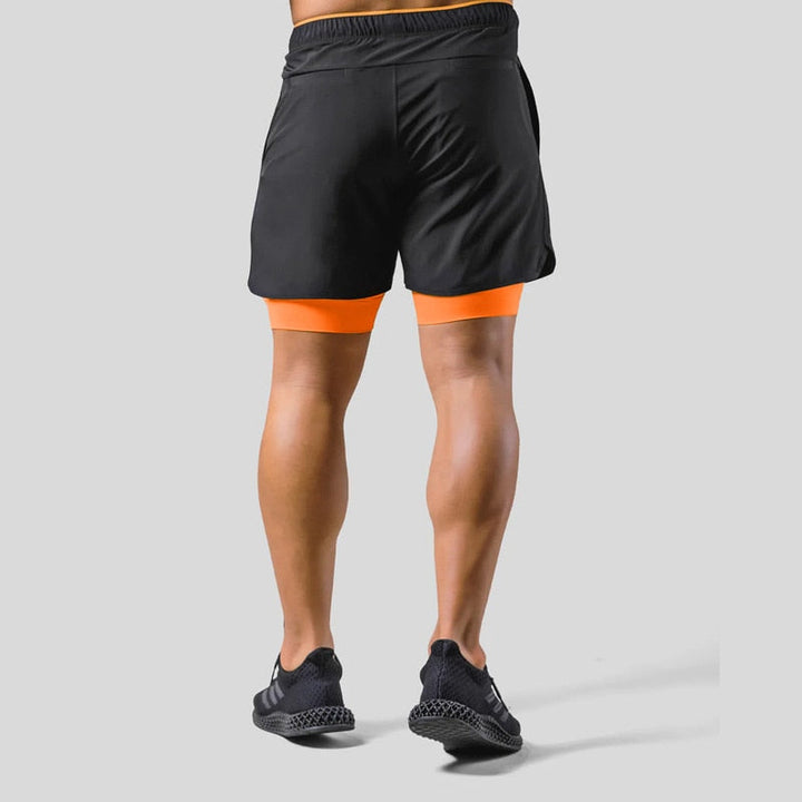 Pantalon sport 2-en-1 homme, léger, pour toutes activités d'entraînement.