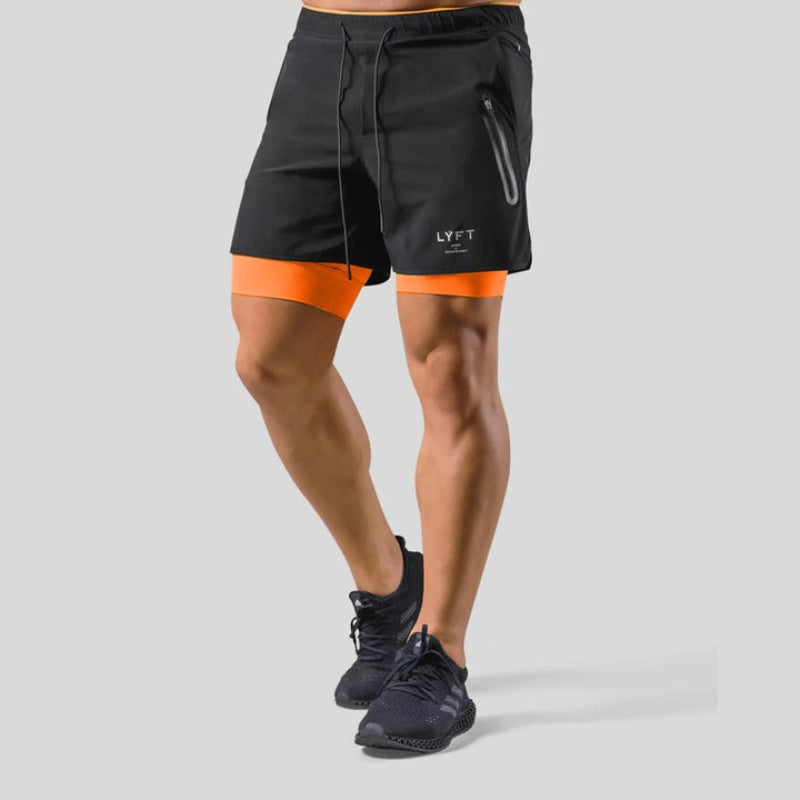 Pantalon 2-en-1 homme, idéal pour le sport, la gym et le jogging. Confort durable.