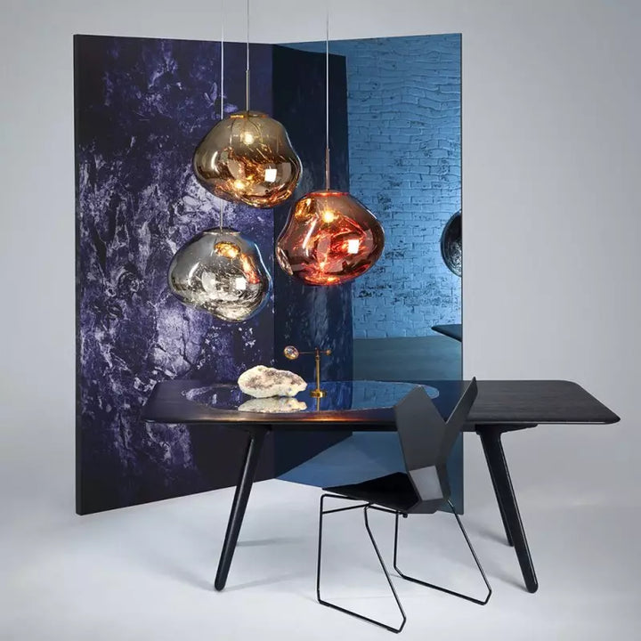 Éclairage design Melt, luminaire suspension contemporain pour cuisine ou salle à manger. Ajoute du caractère.