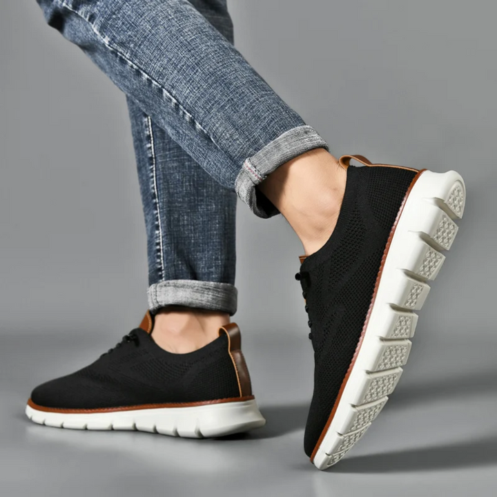 Sneakers sport orthopédiques hommes, avec semelle amortie et excellent soutien voûte pour pieds actifs.