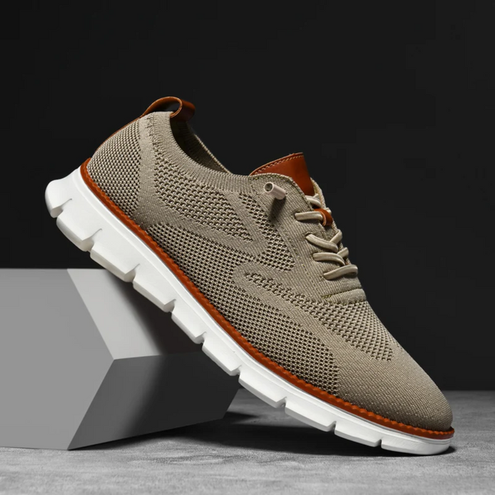 Baskets orthopédiques Bram pour hommes, confort ultime pour pieds larges, soutien voûte plantaire et semelle amortie.
