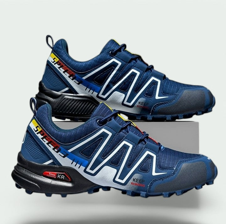Chaussures de randonnée imperméables et confortables pour hommes, idéales pour la marche et les sentiers.