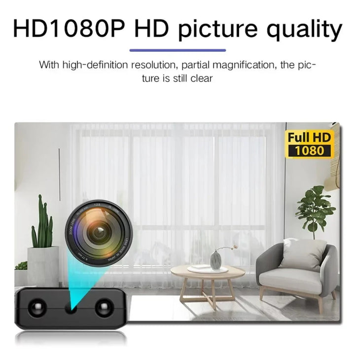 Caméra surveillance intérieure HD WiFi, audio et vision nocturne pour protection discrète de la maison.