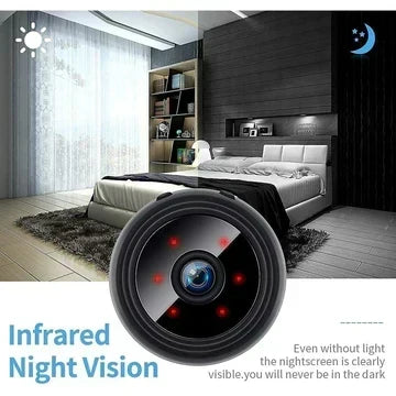 Mini caméra de surveillance wifi magnétique, Full HD, pour sécurité sans fil et installation facile.