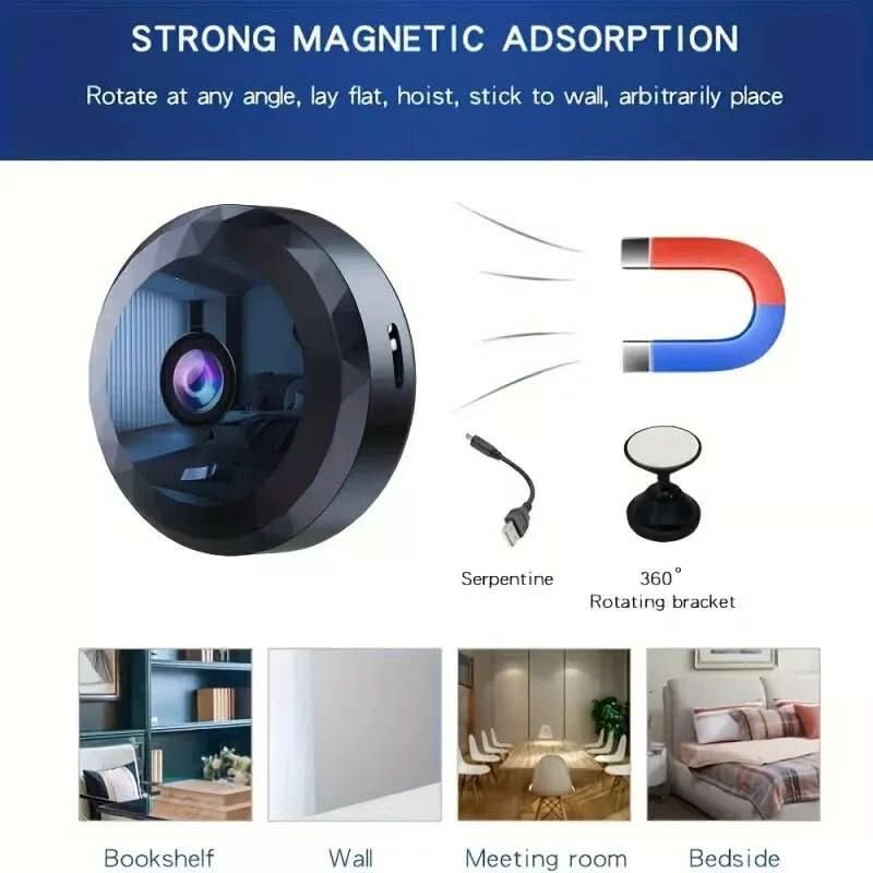 Caméra de sécurité discrète 1080p HD avec vision nocturne. Surveillance WiFi pour protéger votre espace.