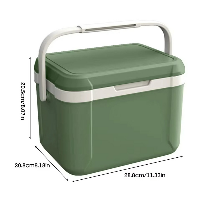 Mini-frigo électrique compact pour le camping, pique-nique et activités extérieures, conserve les aliments.