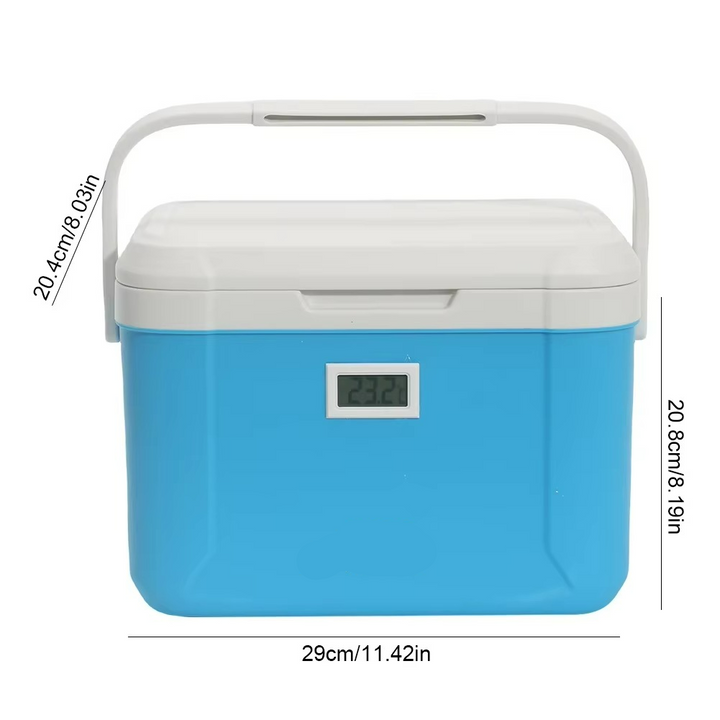 Glacière portable 5L, idéale pour conserver le froid de vos boissons lors de voyages en voiture ou camping.