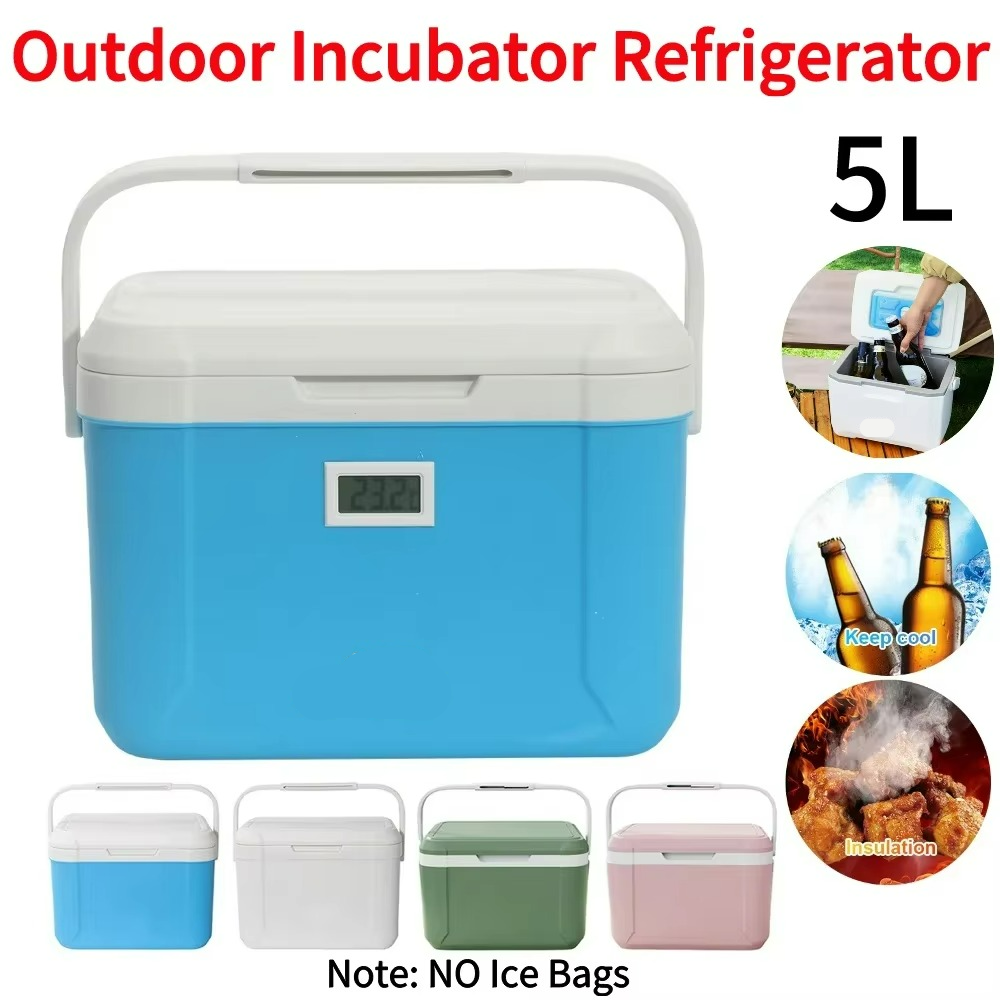 Glacière compacte 5L, parfaite pour l'extérieur. Idéale pour les boissons fraîches en camping ou pique-nique.