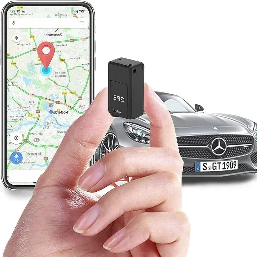 Traceur GPS magnétique compact pour voiture. Suivi en temps réel, sécurité antivol discret et portable.