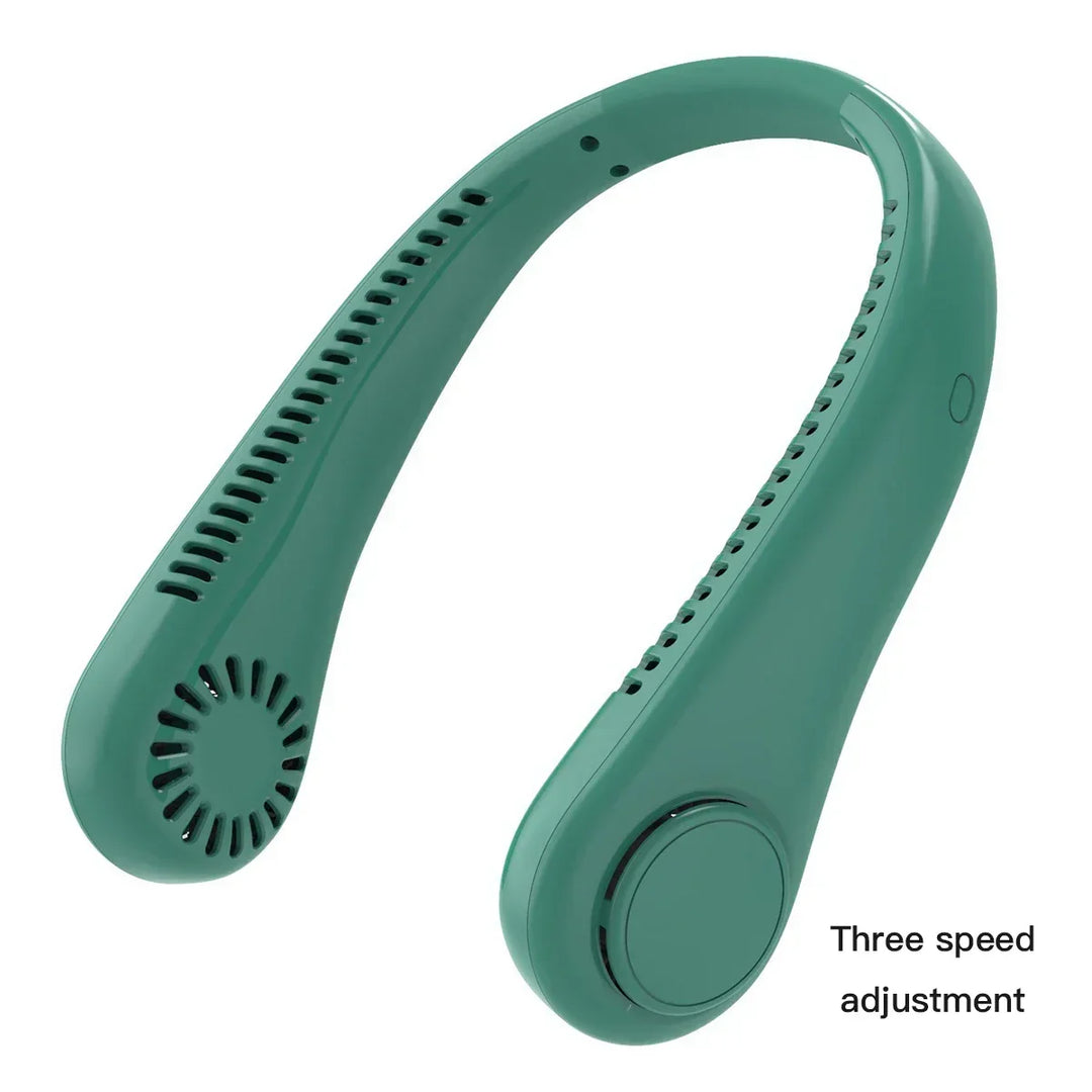 Ventilateur de cou silencieux et sans pales, un accessoire tech essentiel pour le bureau et les chaudes journées d'été.