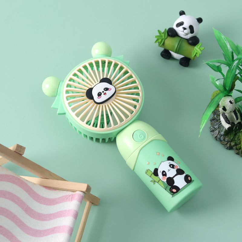 Ventilateur de poche panda pour femme, compact, parfait pour se rafraîchir en été, accessoire mignon.