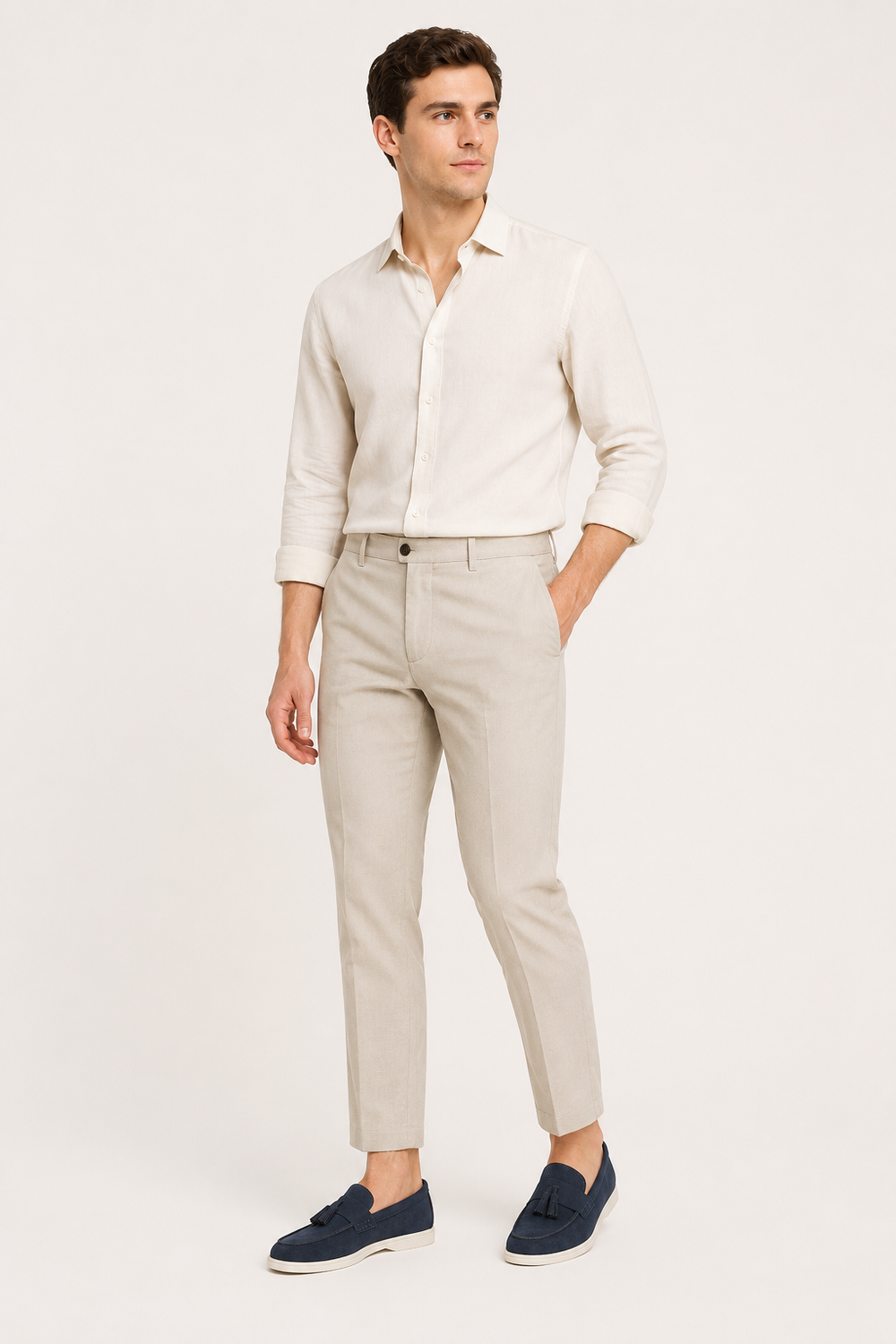 Chaussures mocassins homme confortables à pompons. Idéales pour un look décontracté chic et la mode d'été.