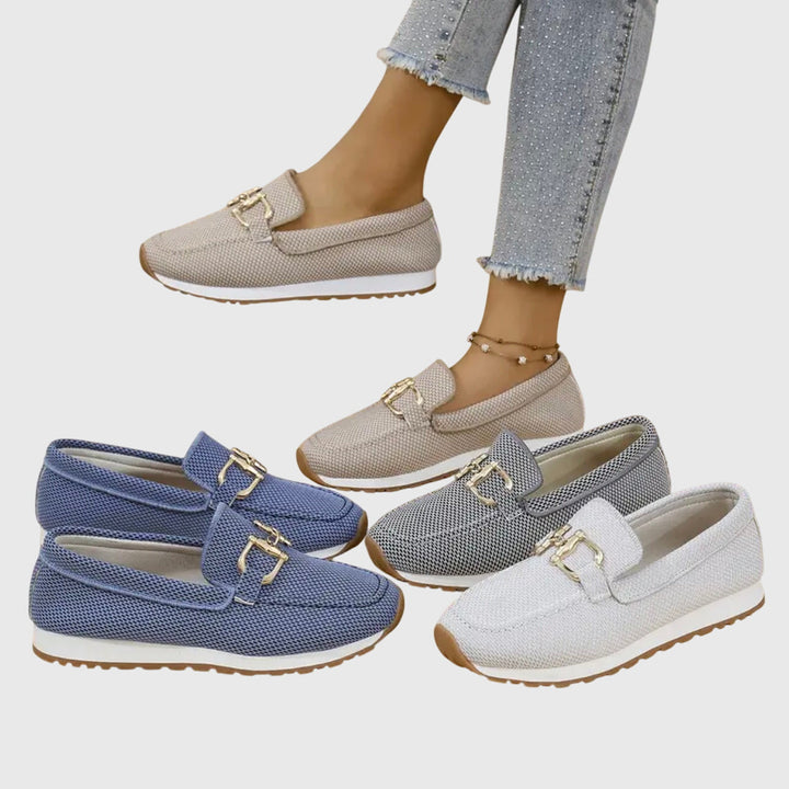 Chaussures mocassins femme confortables, orthopédiques, légères et ergonomiques pour usage quotidien.