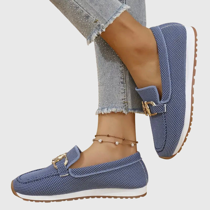 Mocassins femme avec technologie antichoc, confort ergonomique pour un soutien durable du pied.