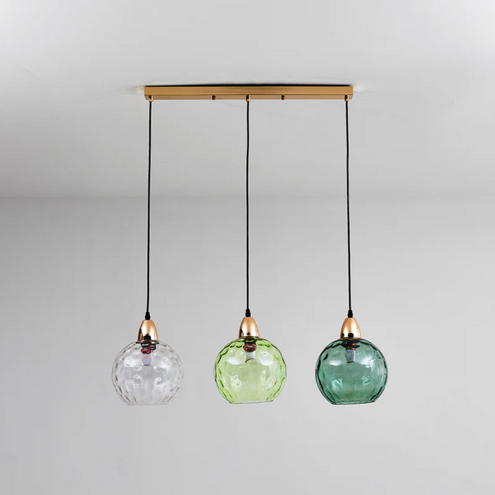 Lustre cluster moderne 3 lampes pour salon, éclairage LED doux. Lumière cascade élégante.