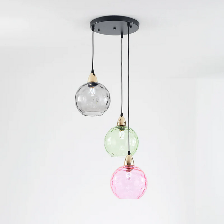 Éclairage LED moderne, lustre cluster 3 lampes pour chambre à coucher.