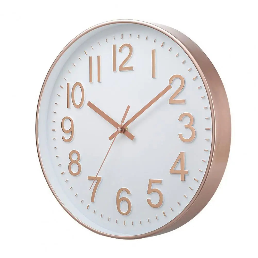 Accessoire maison: horloge murale silencieuse 30cm, style moderne, grands chiffres bien visibles.