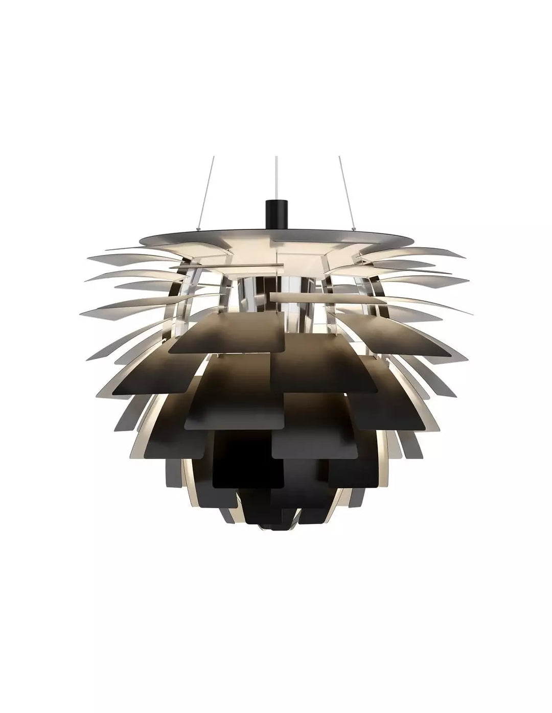 Suspension Artichaut moderne design, luminaire sculptural pour éclairage intérieur contemporain et élégant.
