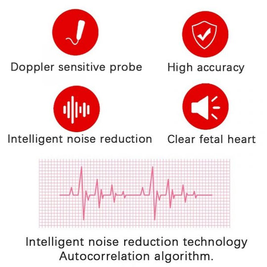 Moniteur doppler bébé ultra-portable pour les mamans actives, écoutez le cœur de votre bébé partout pendant la grossesse.