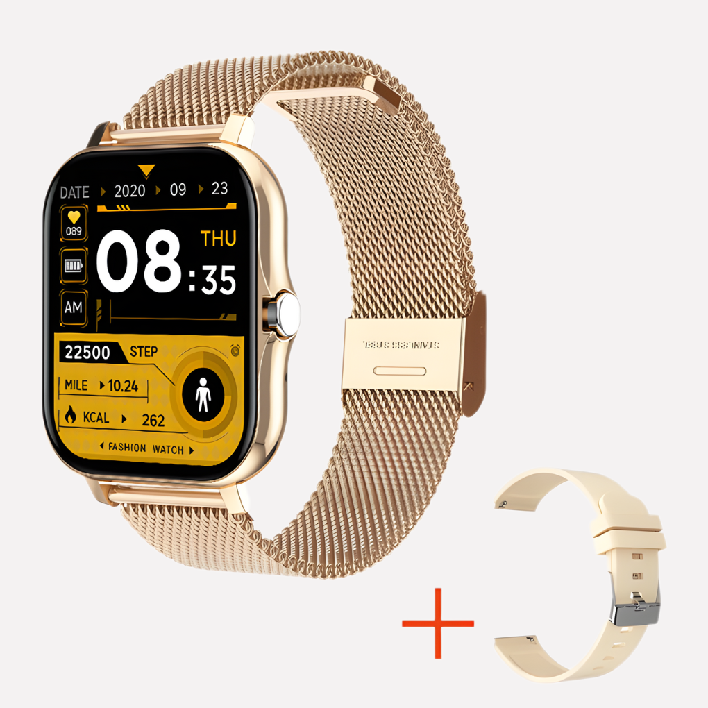 Montre connectée unisexe noire avec écran, GPS et bouton SOS d'urgence pour une sécurité et localisation rapides.