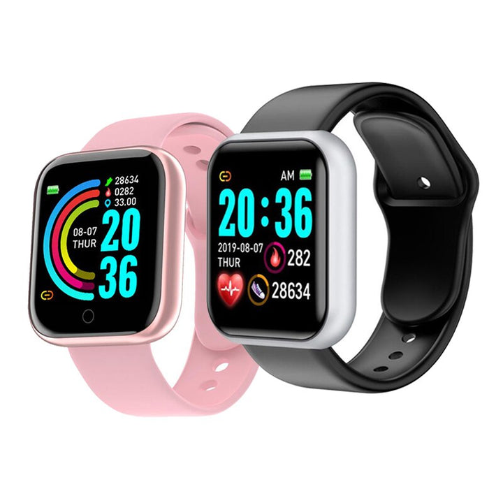 Montre connectée unisexe au design moderne avec bracelet, parfaite pour le sport, le fitness et la santé.