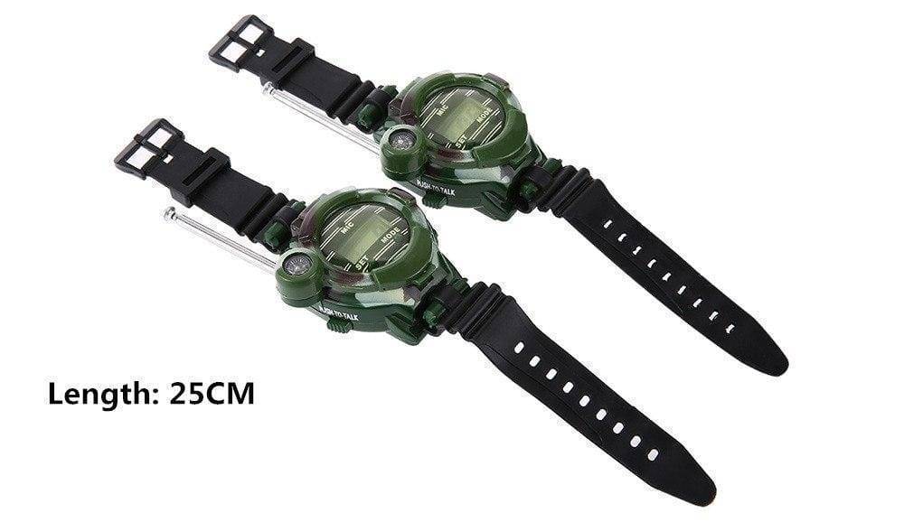 Montre talkie-walkie camouflage durable pour enfant, conçue pour les jouets d'extérieur, l'aventure et l'exploration.
