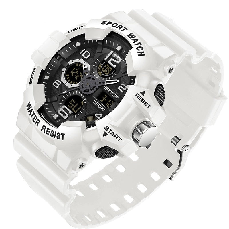 Montre tactique militaire numérique homme, étanche et antichoc, parfaite pour l'aventure.