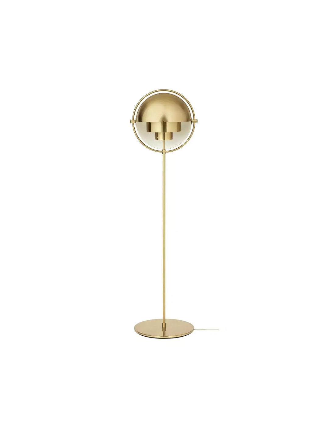 Design sculptural: lampadaire moderne avec double luminaires LED ajustables, parfait pour tout intérieur.