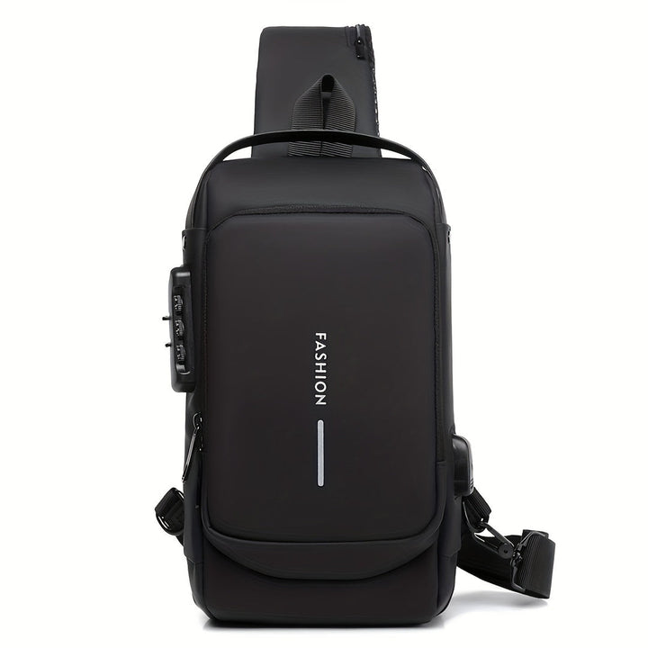 Sac crossbody homme stylé, compact, port USB. Idéal pour ville, sport, voyage, élégant.