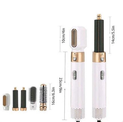 Soin capillaire et stylisme 5-en-1. Airstyler ionique pour des cheveux brillants et sains.