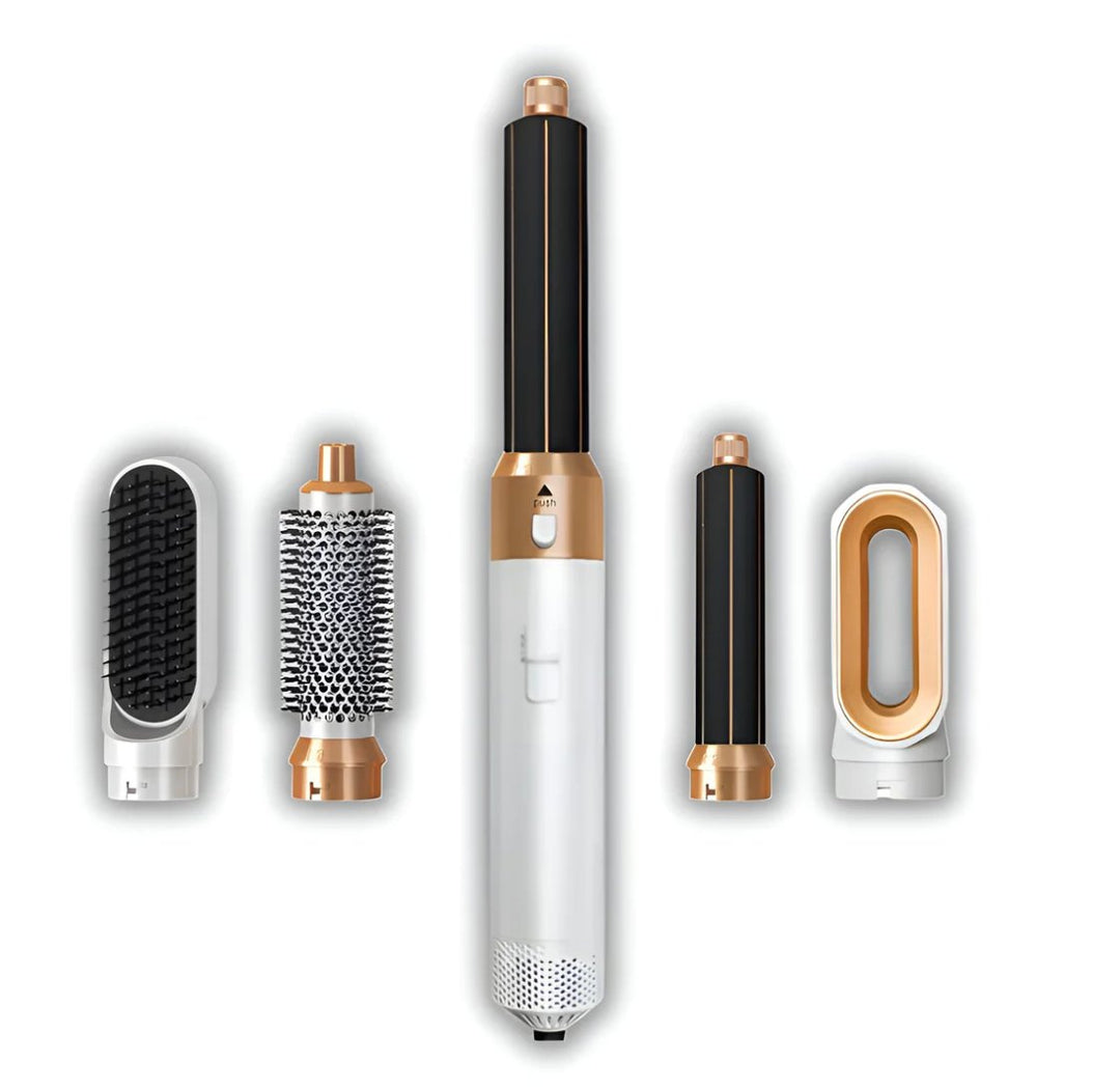 Airstyler professionnel 5-en-1 pour coiffure sublime. Boucles, lissage, volume, séchage rapide.