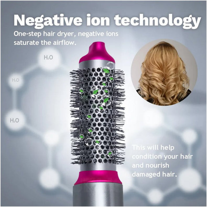 Airstyler ionique professionnel 5-en-1 pour un soin capillaire complet. Coiffure brillante et sans frisottis.