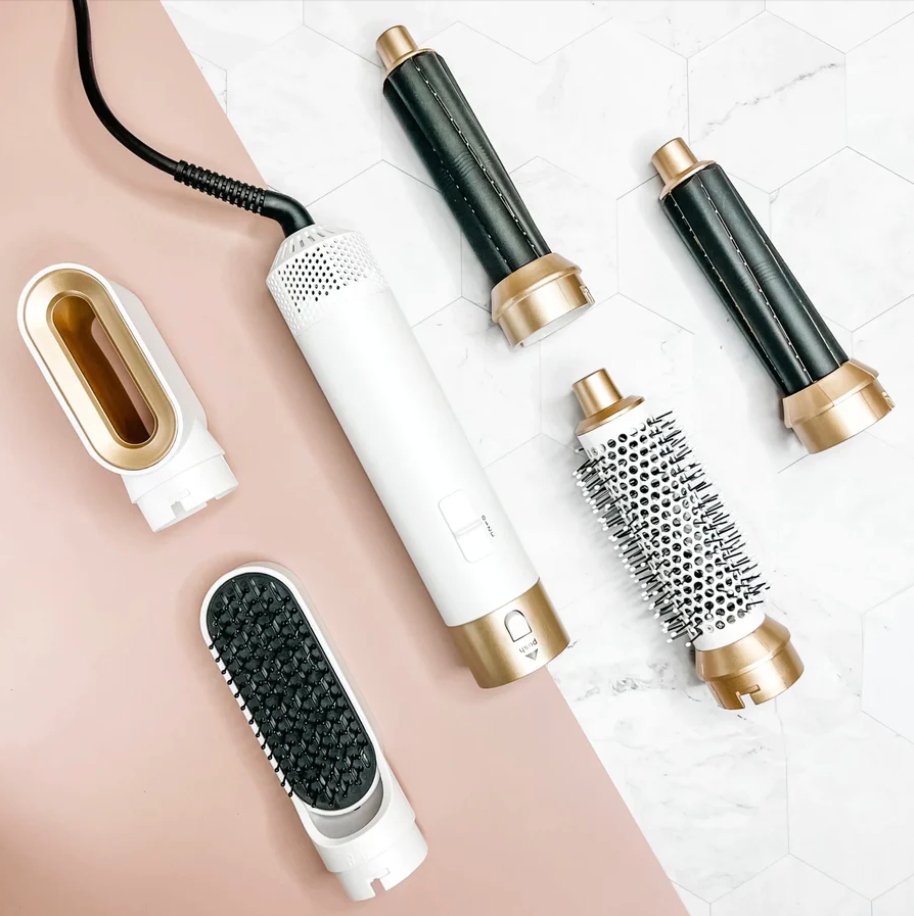 Airstyler professionnel ionique. Sèche-cheveux, fer à boucler et lisseur 5-en-1 pour coiffure rapide.